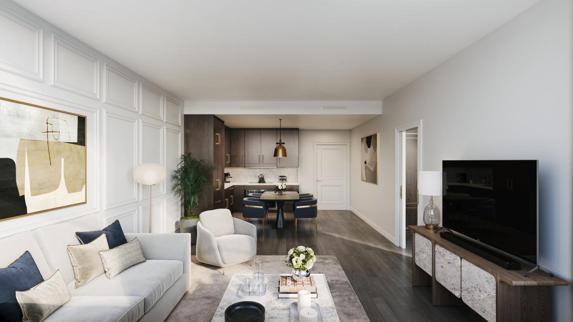 Renderings emerge for 208 S. LaSalle adaptive reuse | Urbanize Chicago - Modern Adaptive Textured Apartment Renovation